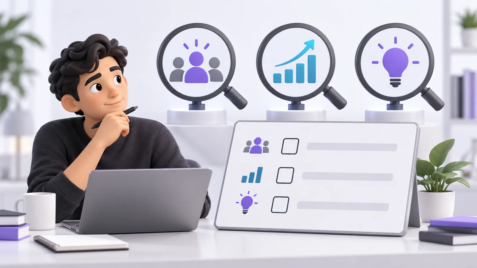 Creator checking audience fit, current interest, evidence and production effort before scripting a trend video